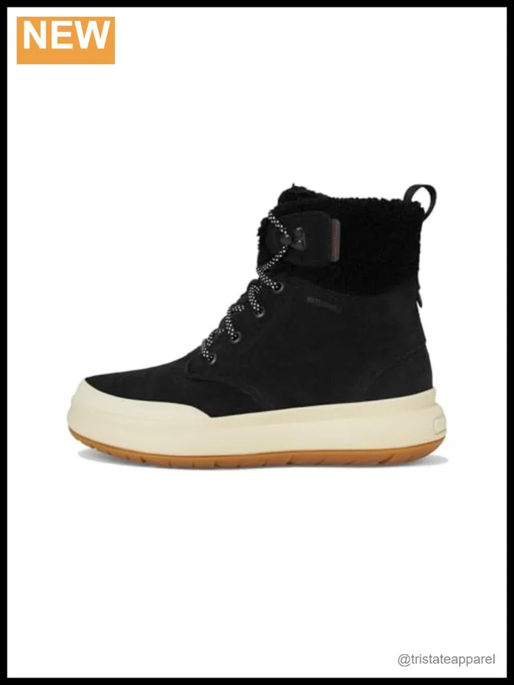 Waterproof Suede Leather Lace Up Insulated Ankle Snow Boots